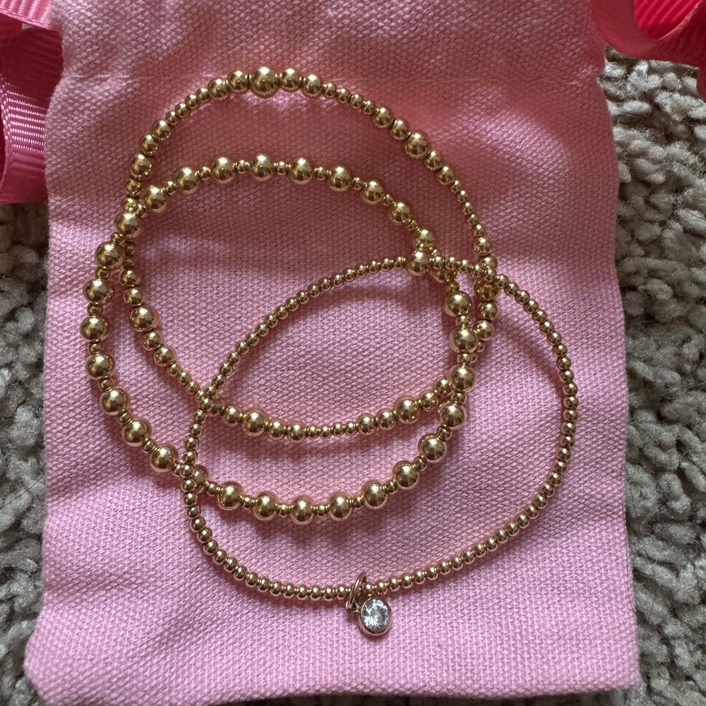 Erica Woolston Gold 14k filled beaded bracelet